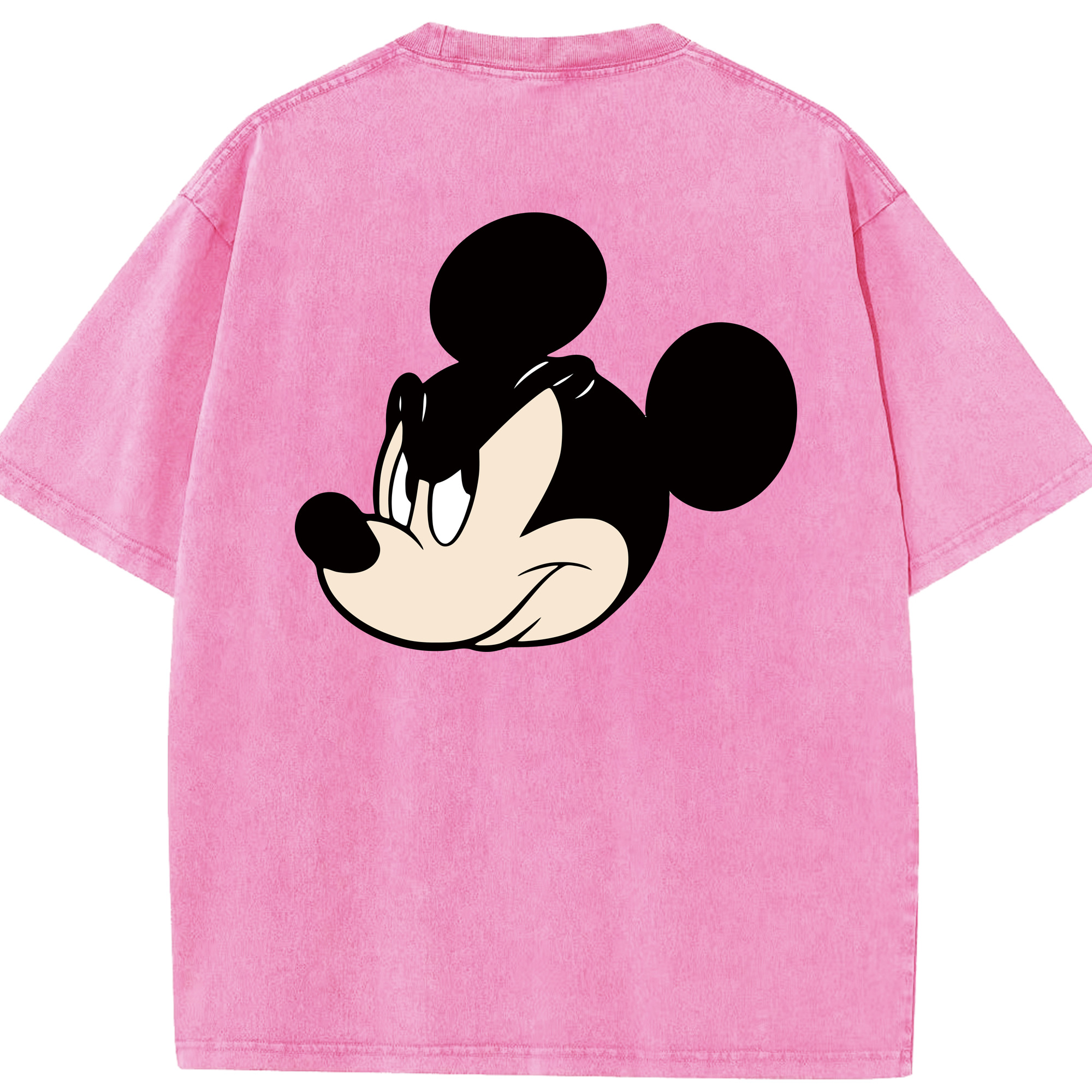 （画像用） ミッキーマウス Mickey Mouse 綿100% ヴィンテージ風 半袖Tシャツ（背面プリント）
